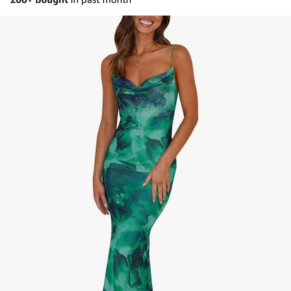 Summer Floral Spaghetti Maxi